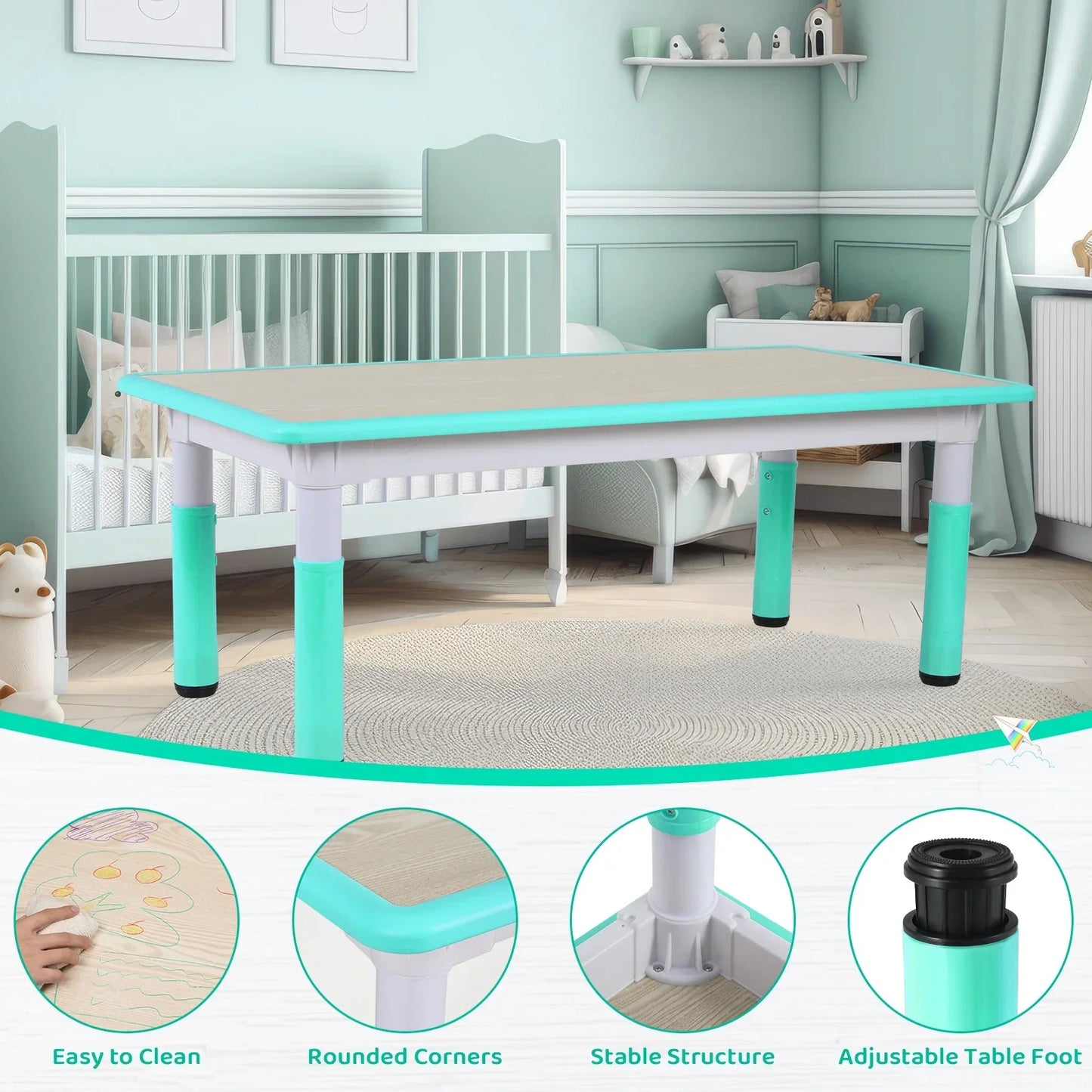 Rectangle Table and Chairs Set