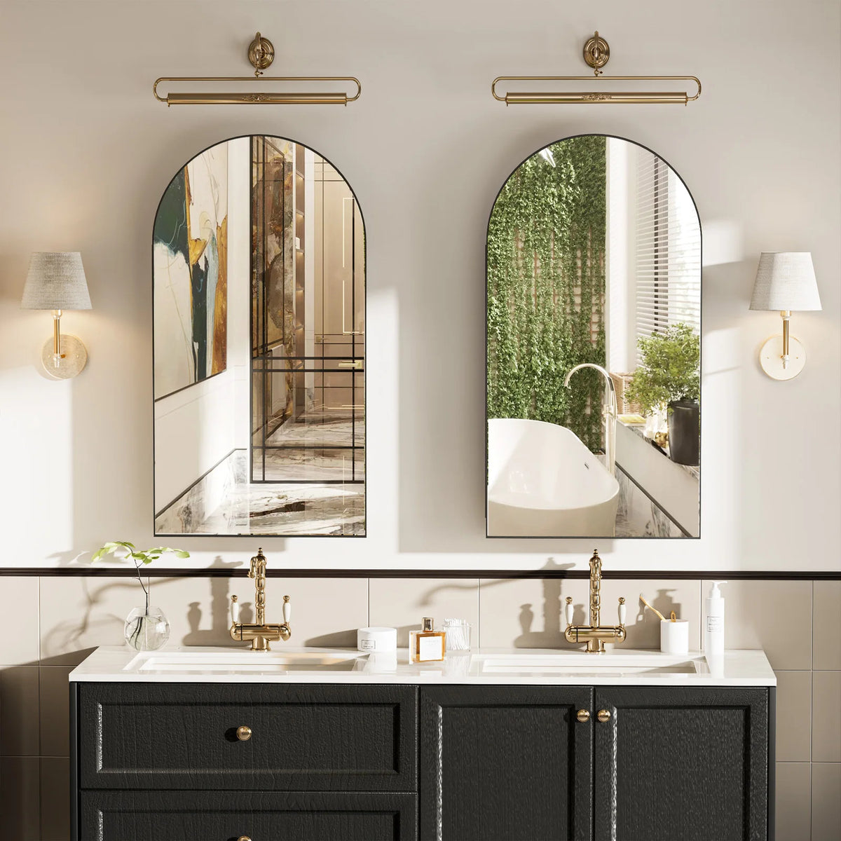 Arched Bathroom Mirror Cabinet