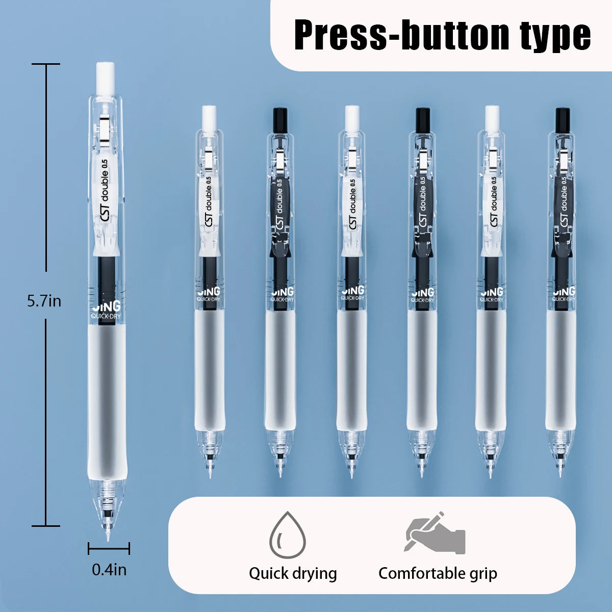 Gel Pens - Retractable, Ultra Fine Tip