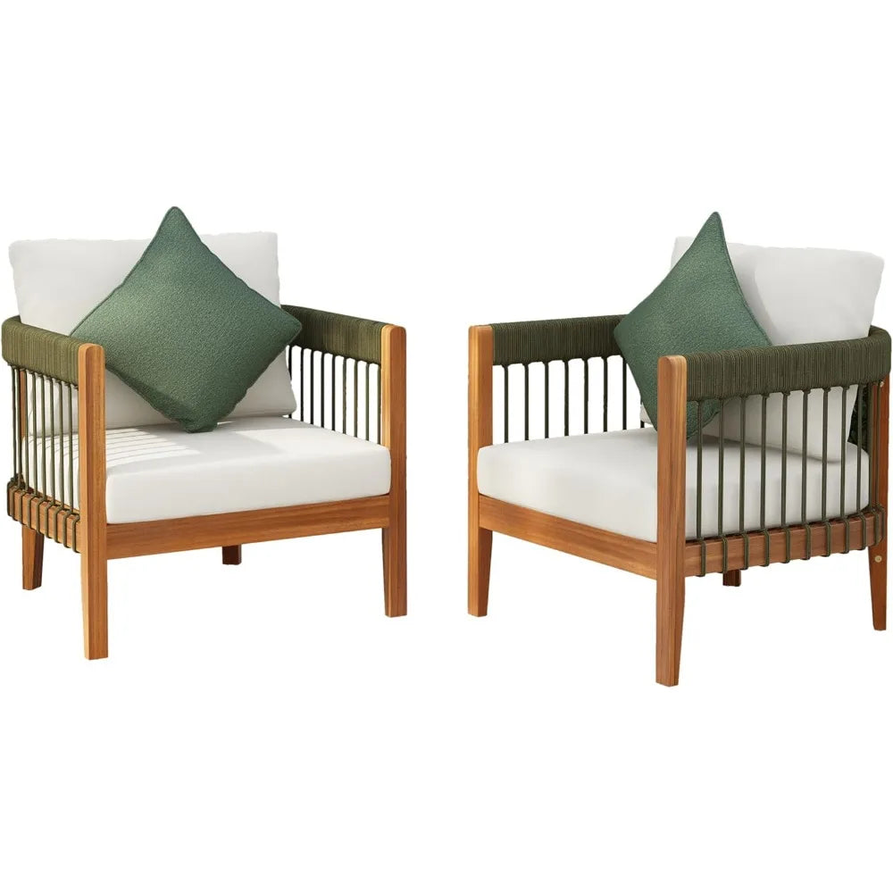 Accent Acacia Wood Chairs Set