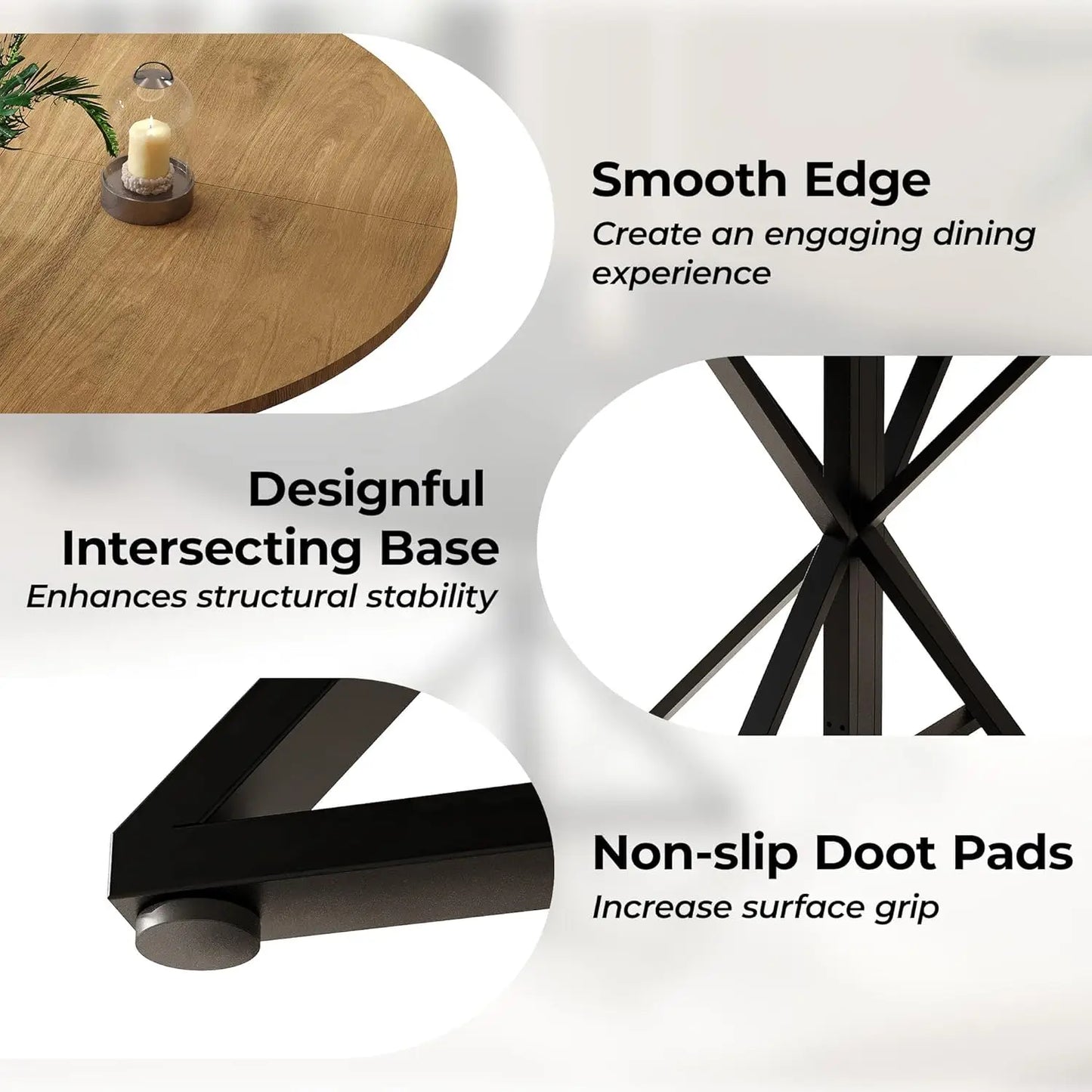 Heavy-Duty Metal Pedestal Dinner Table