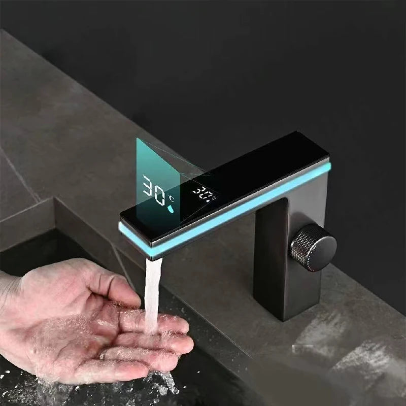Smart Sensor Basin Faucet Digital Display Screen