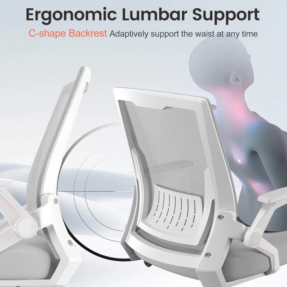 Ergonomic Computer Chair Flip-up Armrests