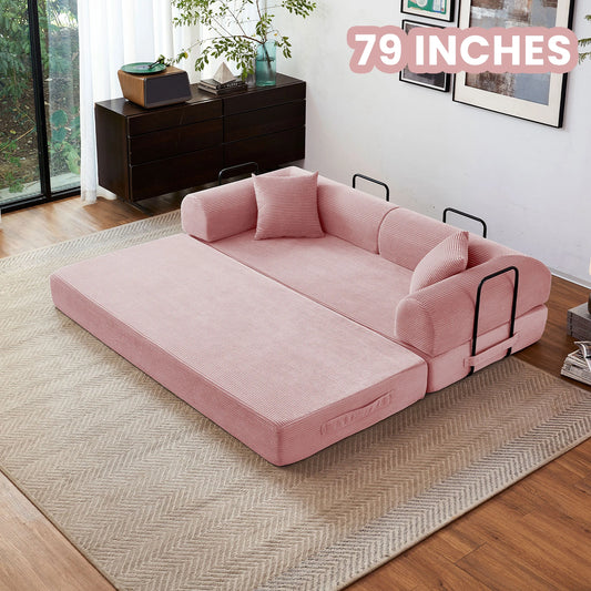 Boneless Couch Foldable Convertible Futon Sleeper Sofa Bed