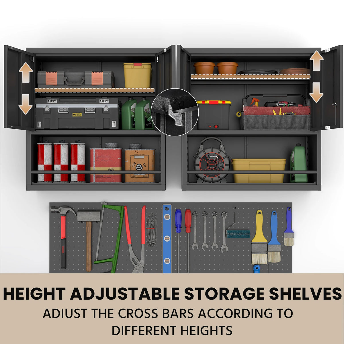 Heavy Duty Wall Mounted Lockable Steel Storage Cabinet