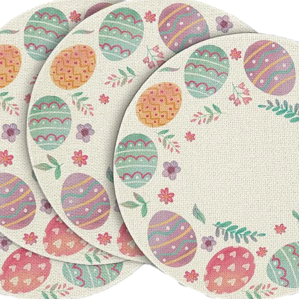 Dining Room Easter Round Placemats Linen