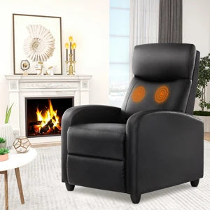 Recliner Chair Massage Sofa Fabric Theater Lumbar Support