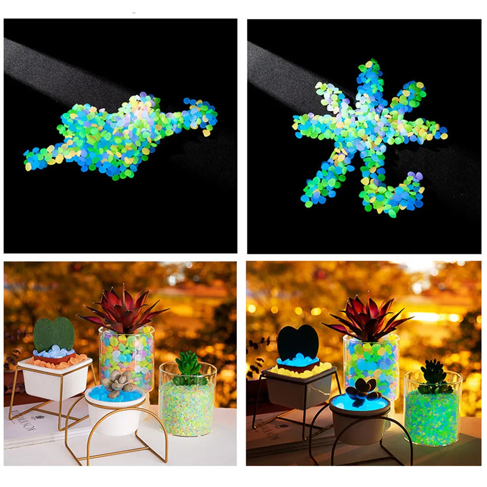 Garden Glow In The Dark Pebbles Stones Rocks For Yard And Walkways Decor