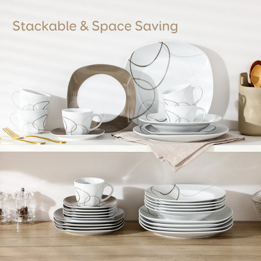 Porcelain Ceramic Kitchen Dinner Plate Set