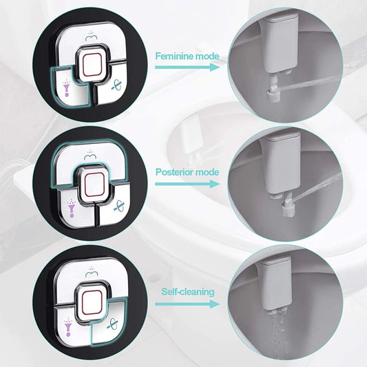 Toilet Dual Nozzles Frontal & Rear Wash Cold Water Personal Hygiene