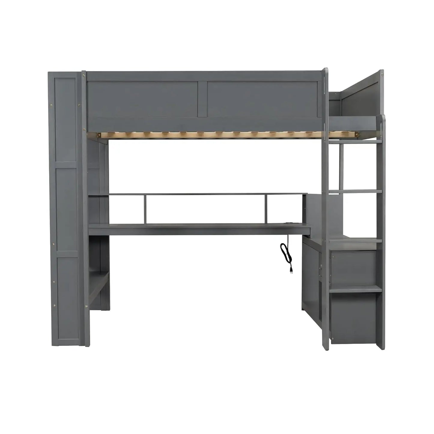 Full Wood Gaming Loft Bed