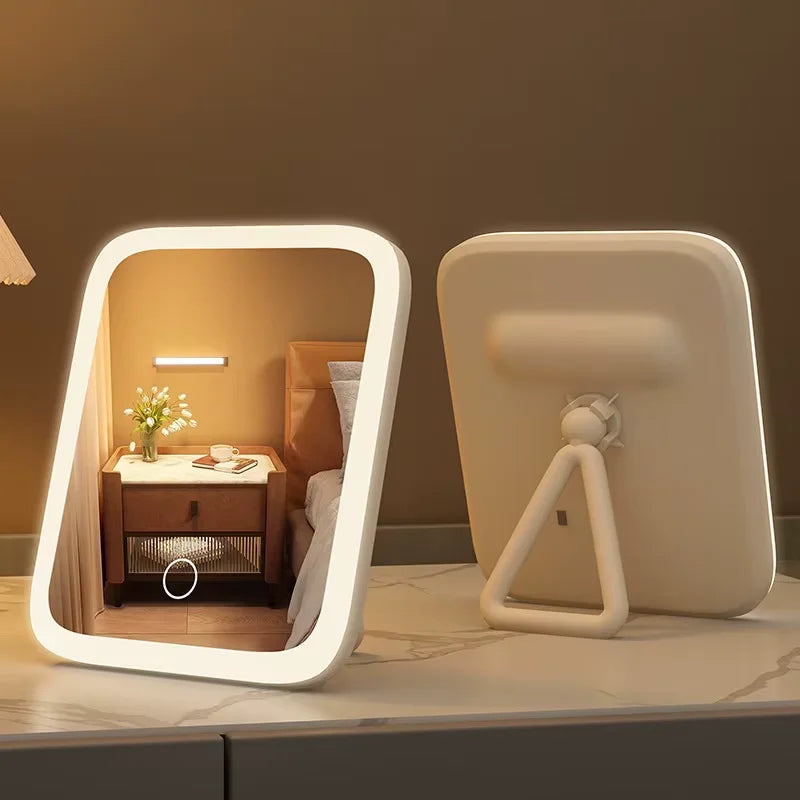 LED Smart  Desktop Makeup Mirror With Light