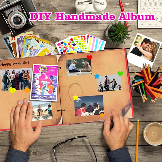 Vintage DIY Handmade Photo Album Scrapbook
