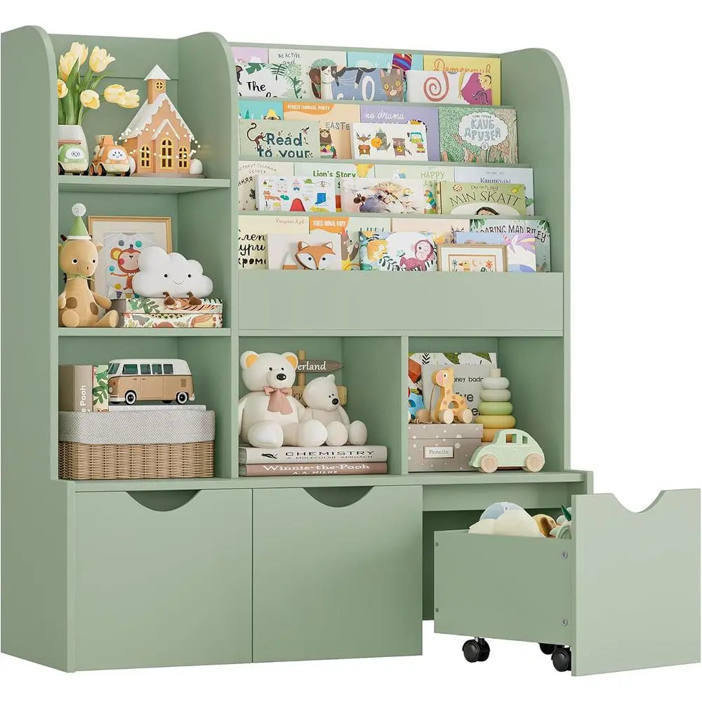 Multifunctional Bookshelf with Bins