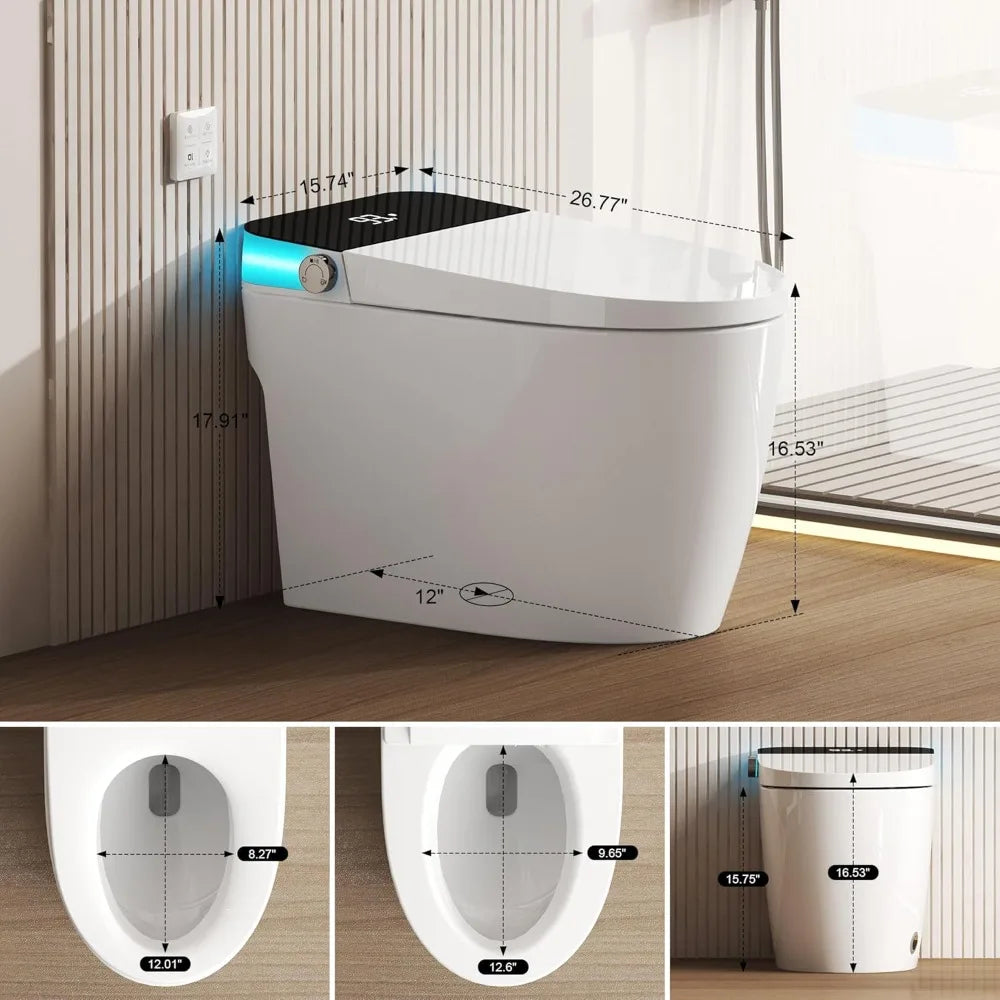 Smart Toilet with Heated Seat & Auto Flushing