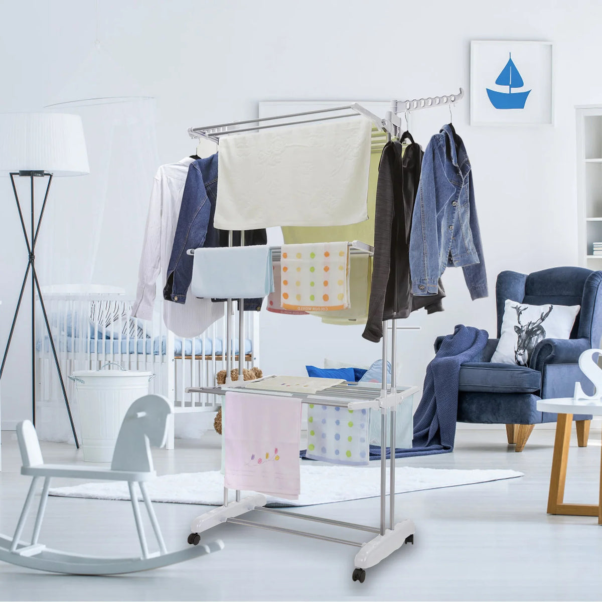 Foldable Wings Dryer Clothes Space
