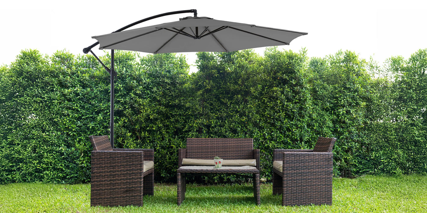 Outdoor Patio Umbrella Hanging Cantilever with Easy Tilt