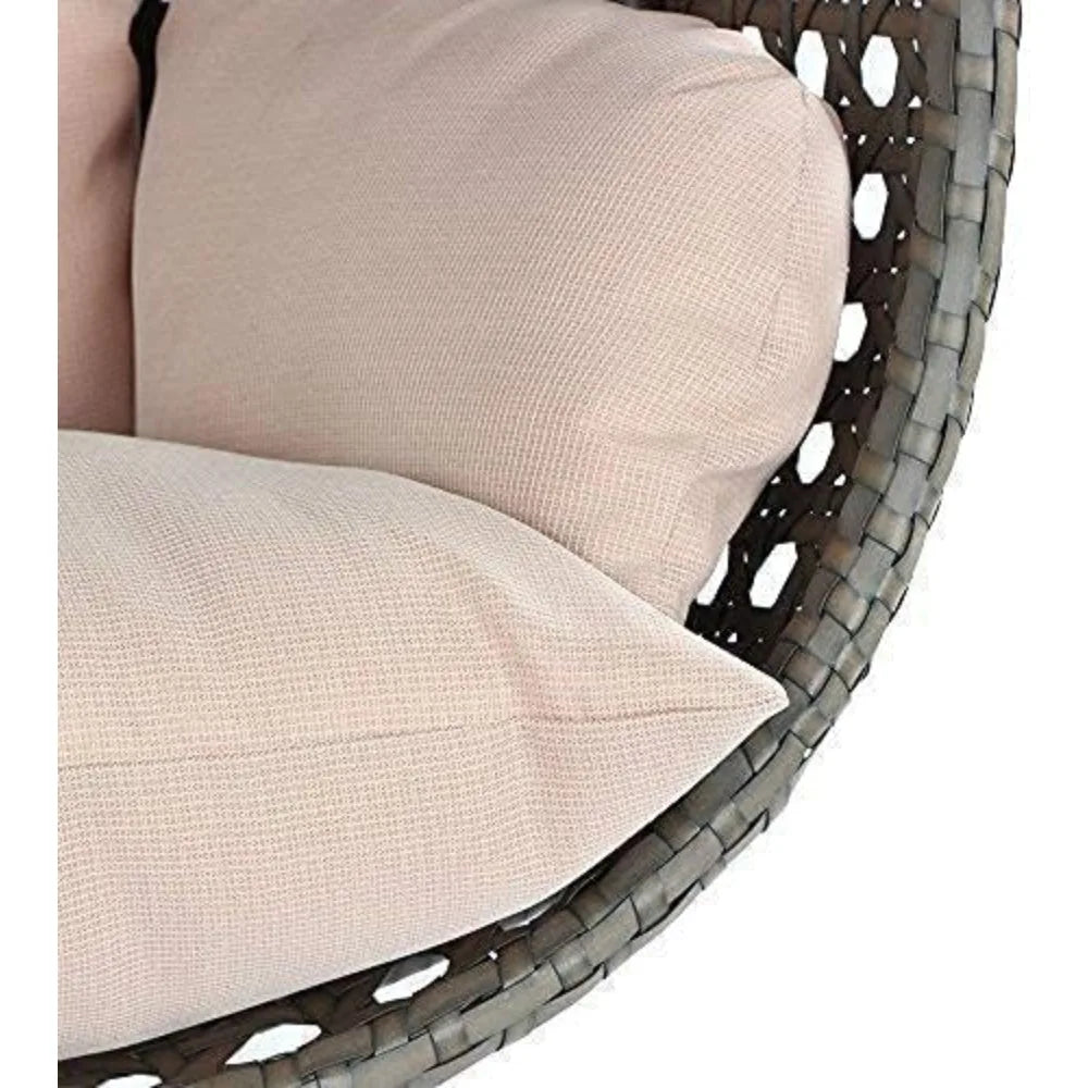 Luxury 2 Person Outdoor Patio Hanging Wicker Swing Chair