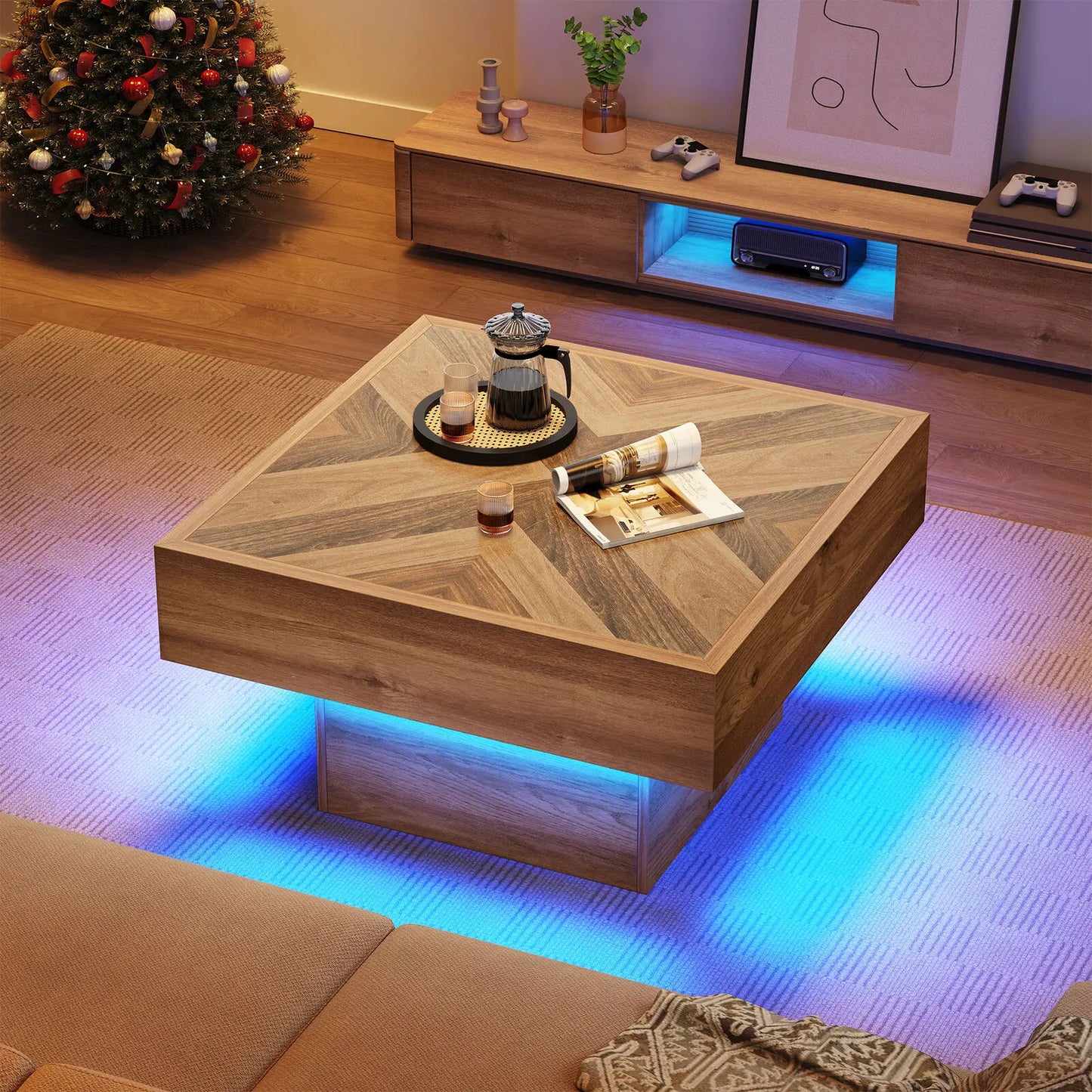 Square LED Coffee Table