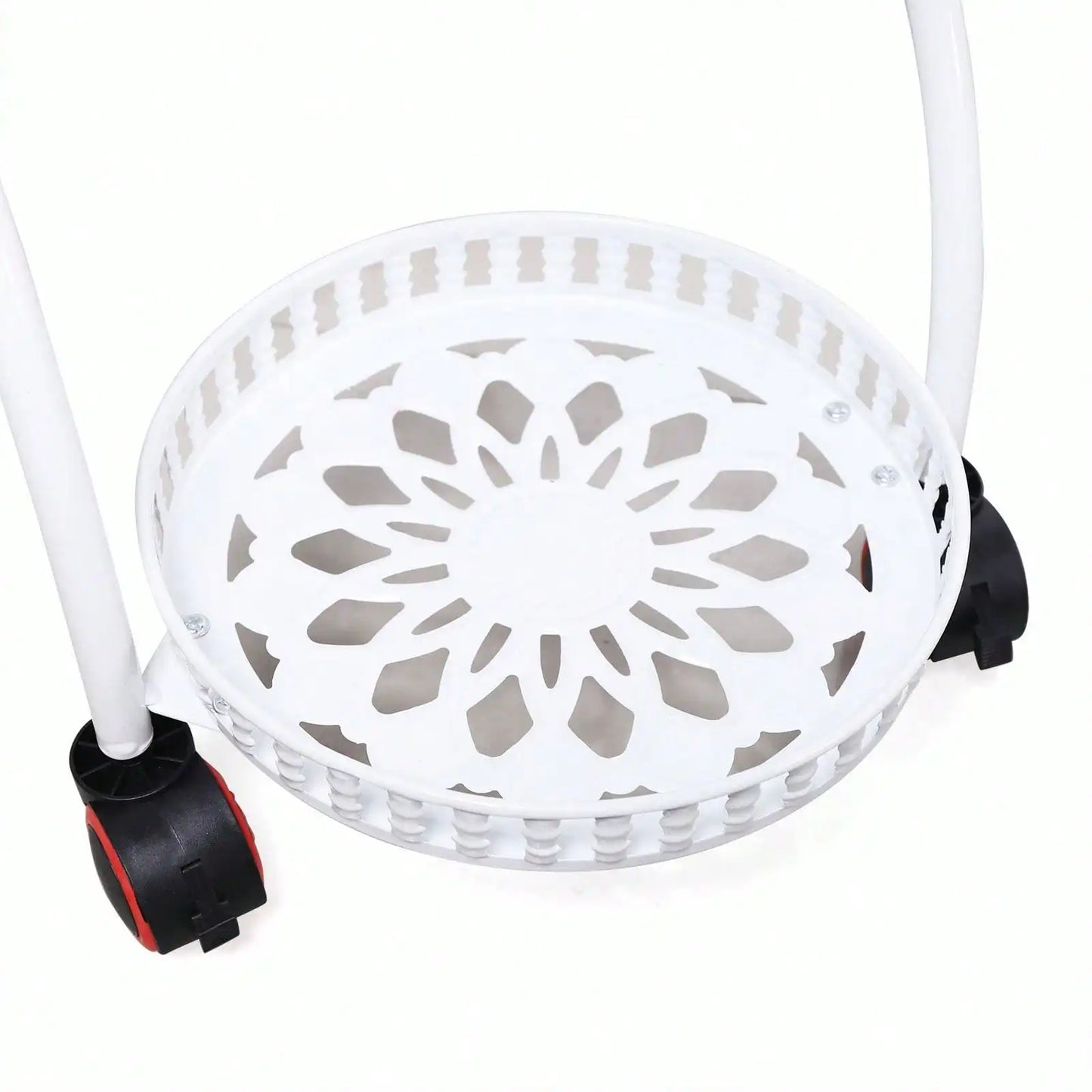 Round Metal Stand w/Wheel Rack