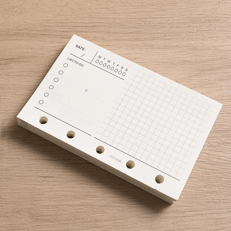 Refillable Dot Grid & Lined Paper Journal Planner Weekly Monthly Agenda