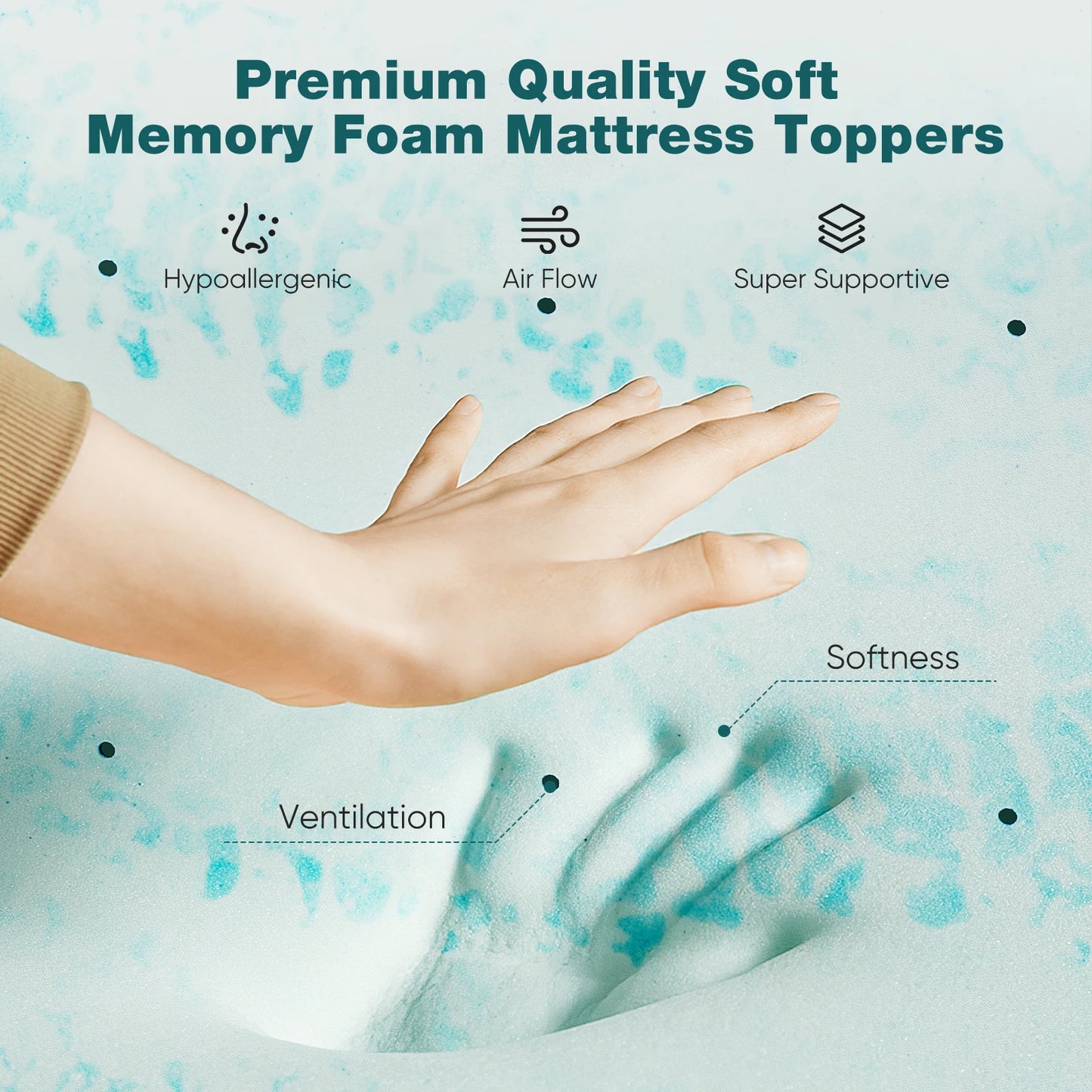 Gel Memory Foam Mattress Topper