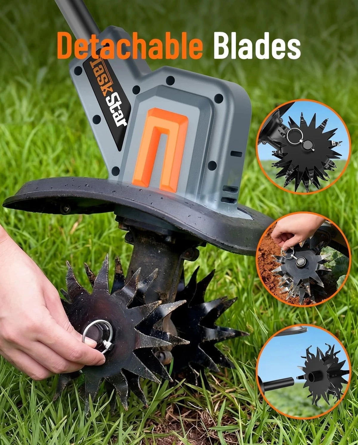 TaskStar Cordless Tiller Cultivator