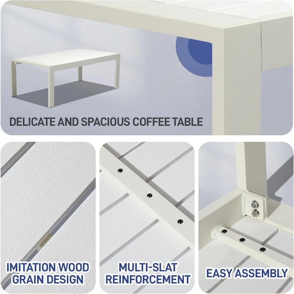Modern Outdoor Aluminum Patio Furniture Set
