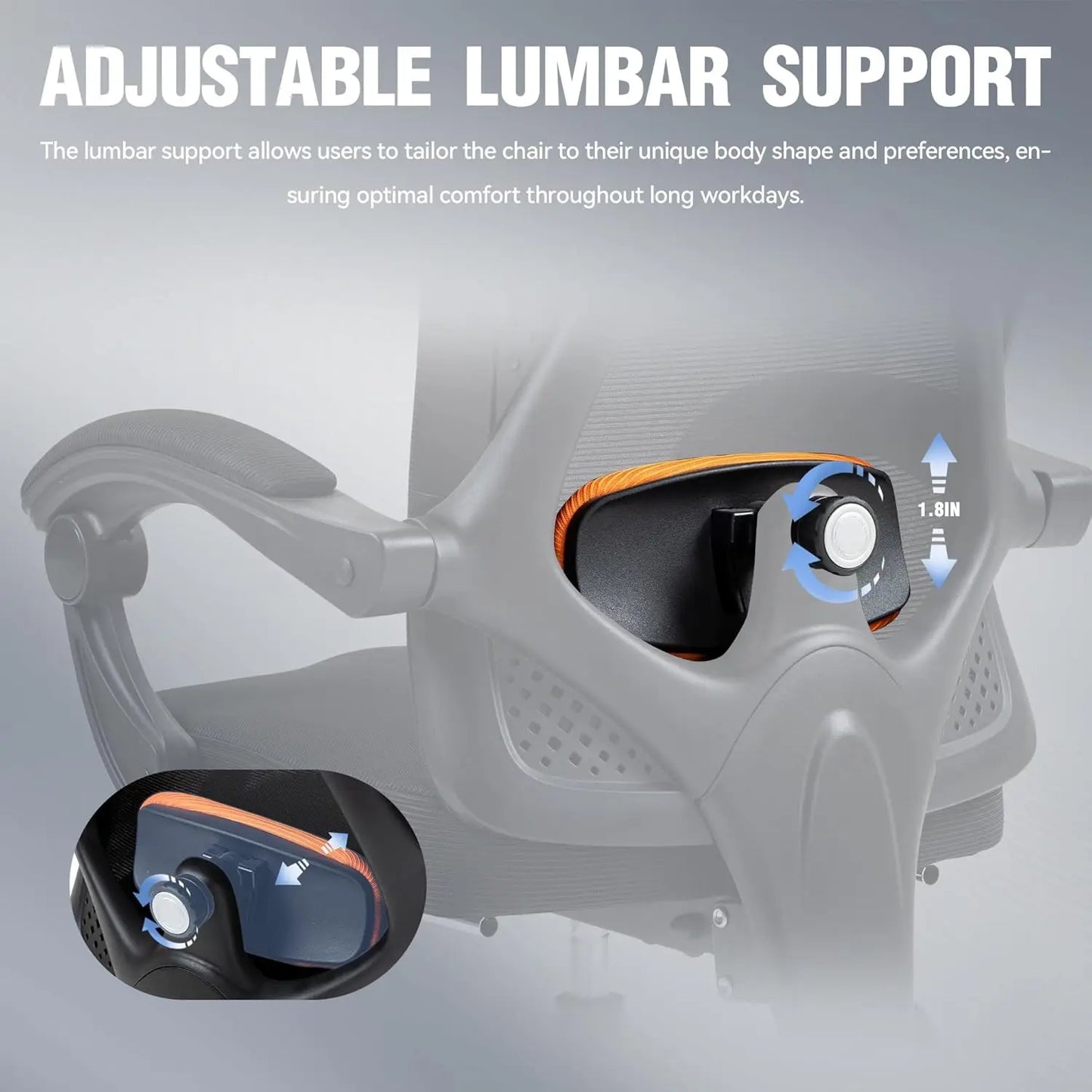 Ergonomic Office Chair with Lumbar Support and Headrest