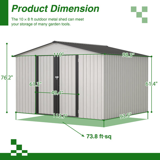 Outdoor Storage, All Weather Metal Sheds