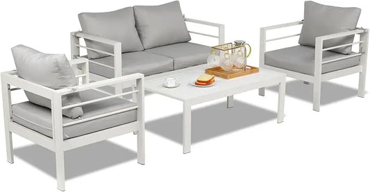 Modern Outdoor Aluminum Patio Furniture Set