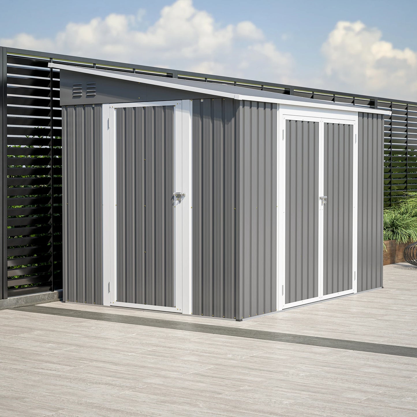 Garden Shed Storage House with Lockable Door