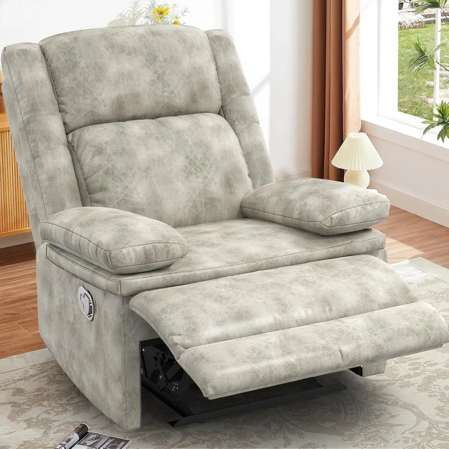 Heated Massage Recliner  Living Room Brown,Customized