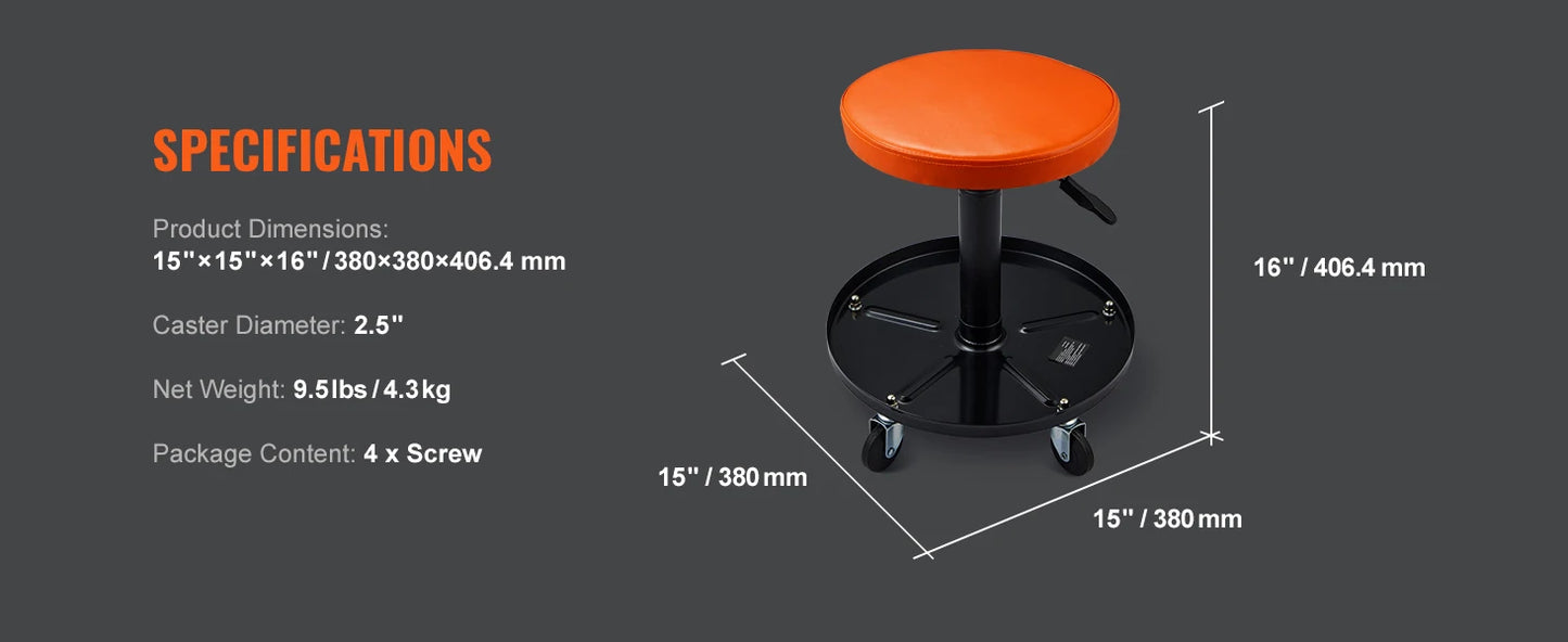 Mechanic Rolling Garage Stool