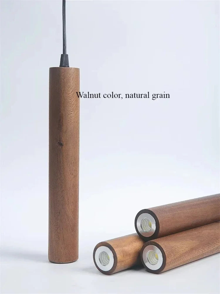 Modern Minimalist Wooden LED Pendant Light