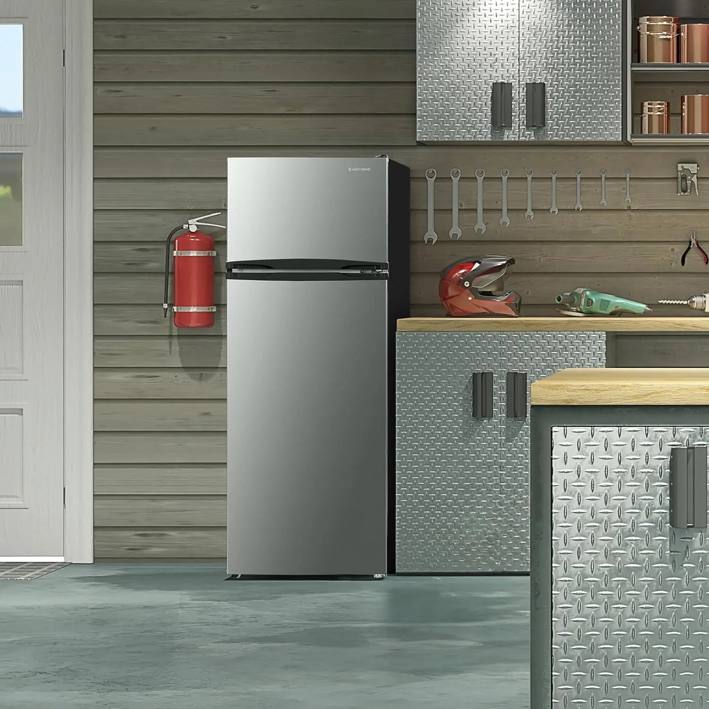 Freestanding Fridge with Reversible Doors