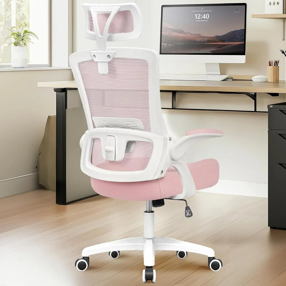 Ergonomic Adjustable Chair with a High Back Computer Comfy Task Office Chair