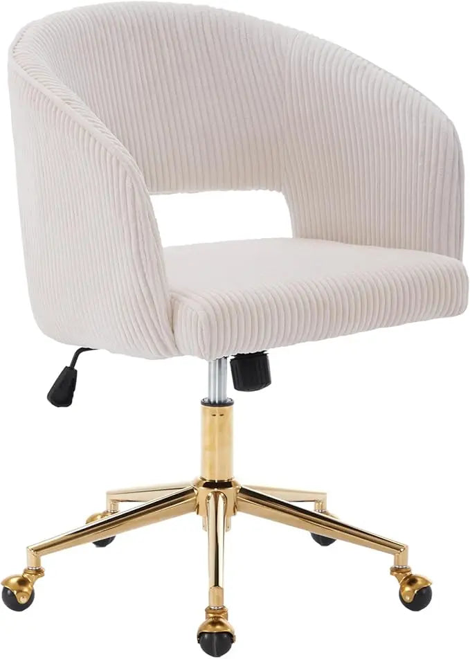 Home Office Swivel Velvet Modern Tufted Chair with Gold Base