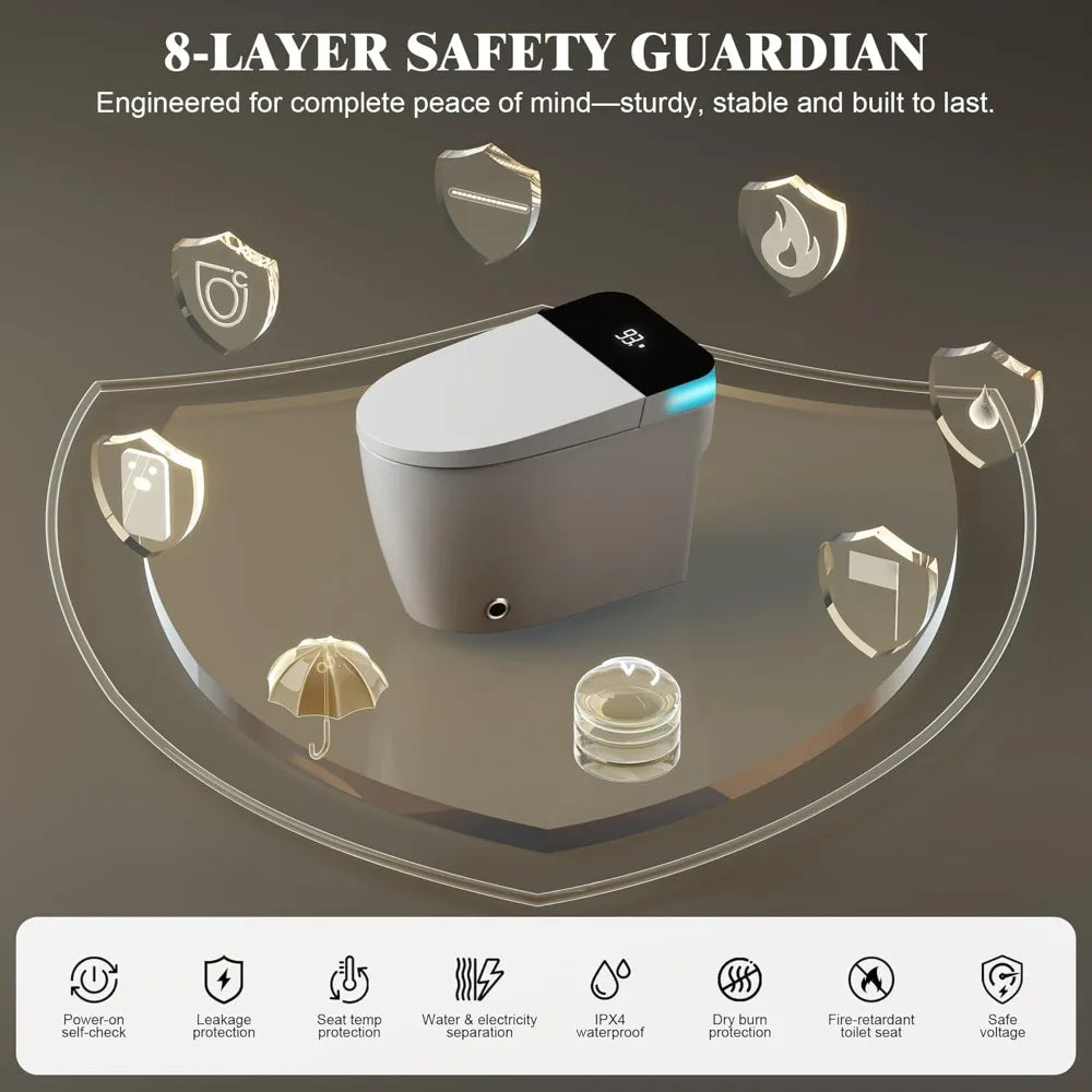 Smart Toilet with Heated Seat & Auto Flushing