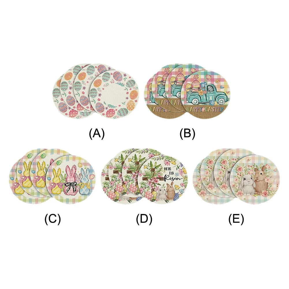 Dining Room Easter Round Placemats Linen