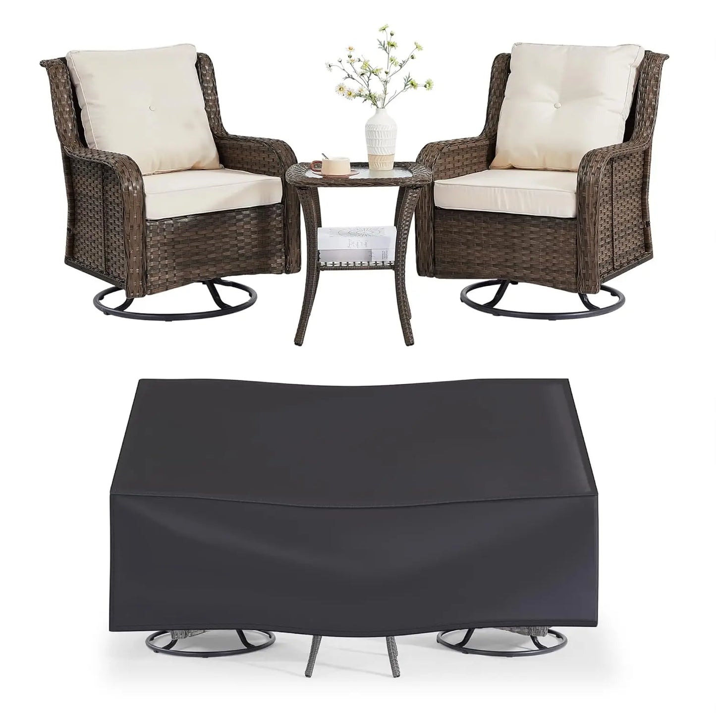 360 Swivel Patio Set  Garden Porch Backyard , Custom
