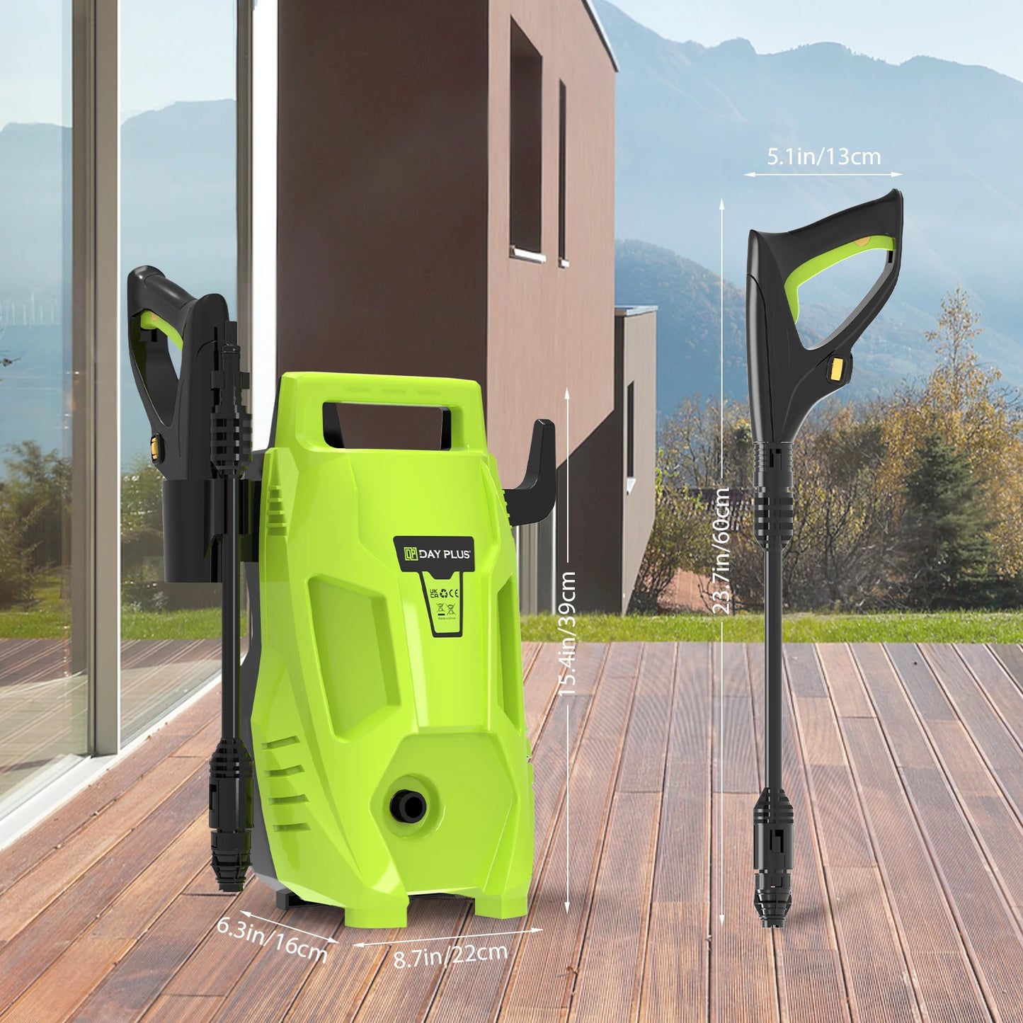 High pressure Washers Machine with 3 In 1 Adjustable Nozzle