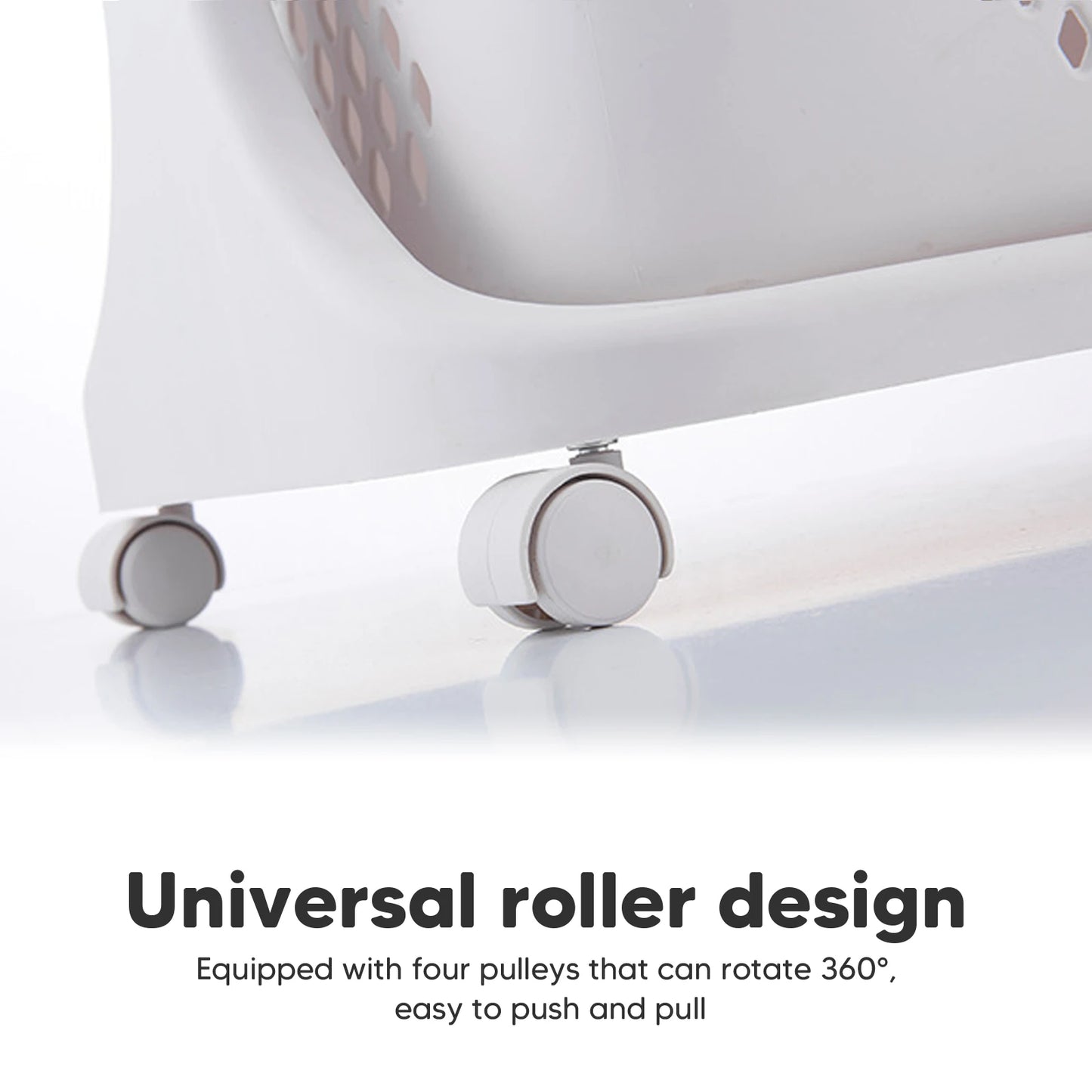 Multi-Layer Rolling Plastic Laundry Hamper with Wheels