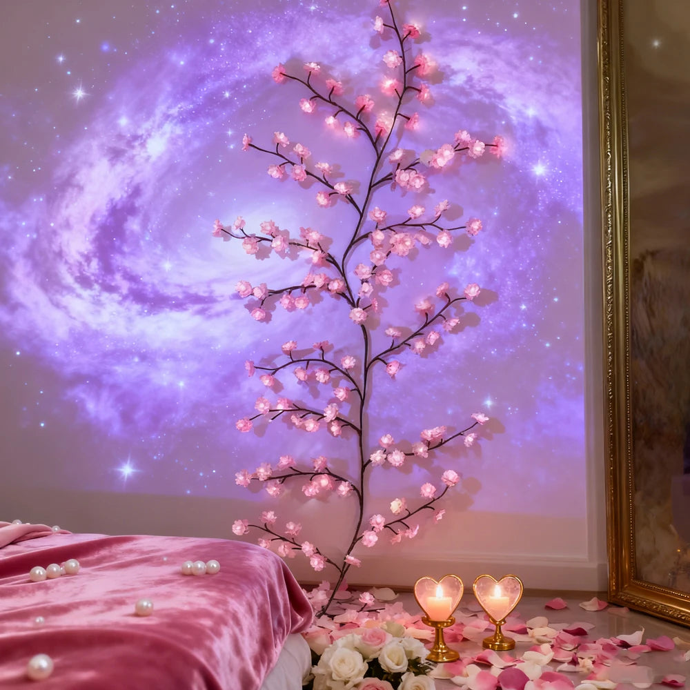 1 Piece of Pink Cherry Blossom Vine Light