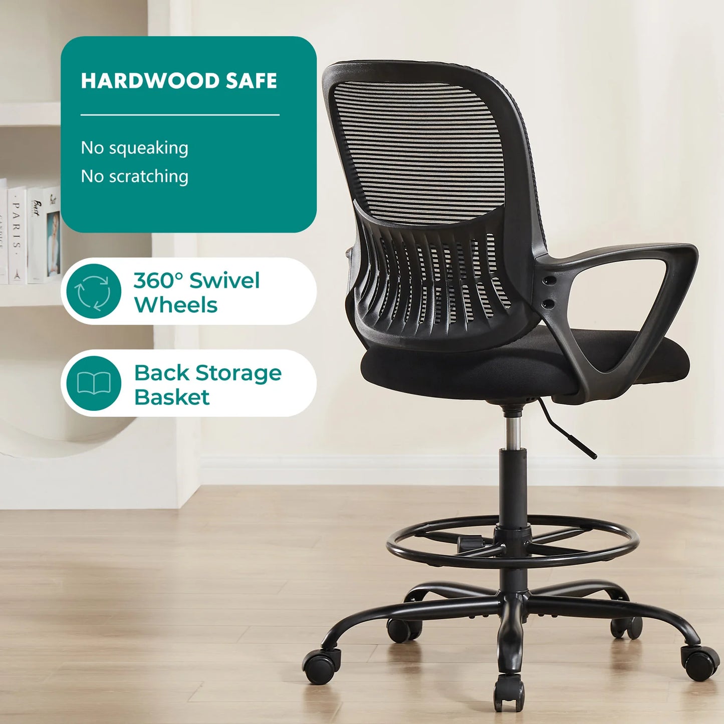 Ergonomic Mesh Backrest Office Desk Chair Adjustable Height
