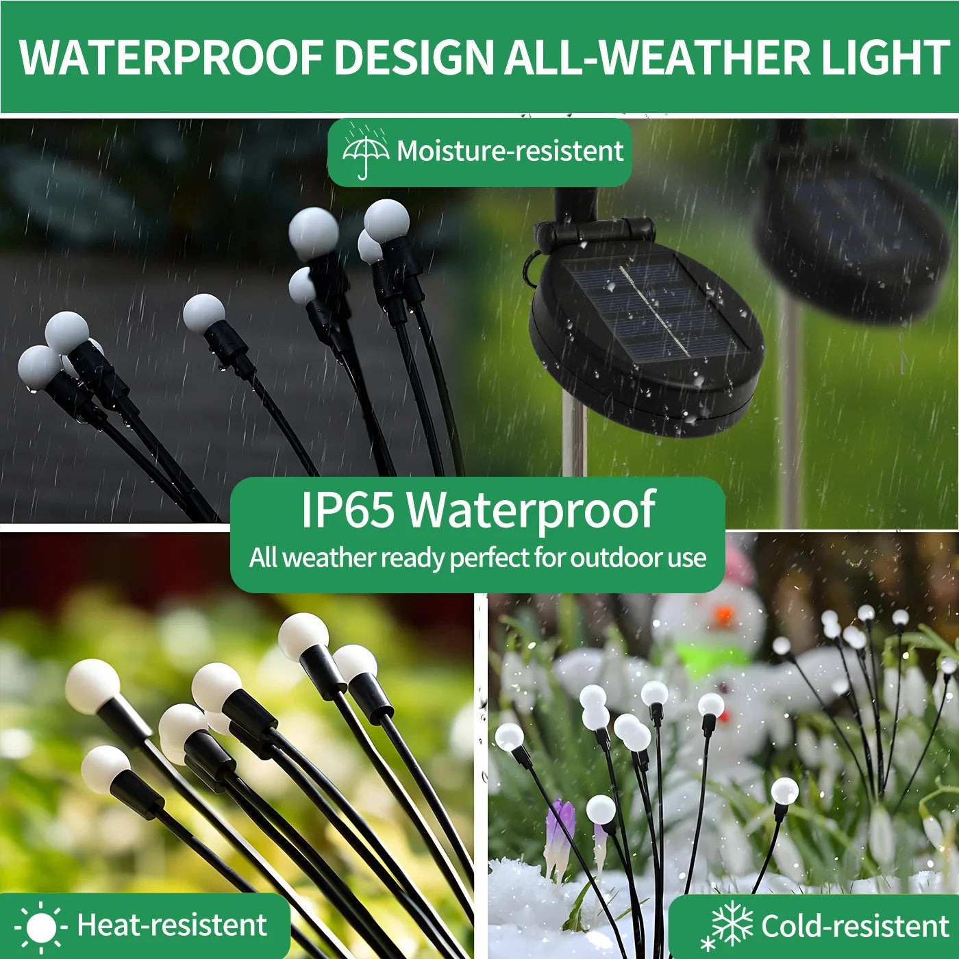 8-Head Solar Firefly Lights LED Solar