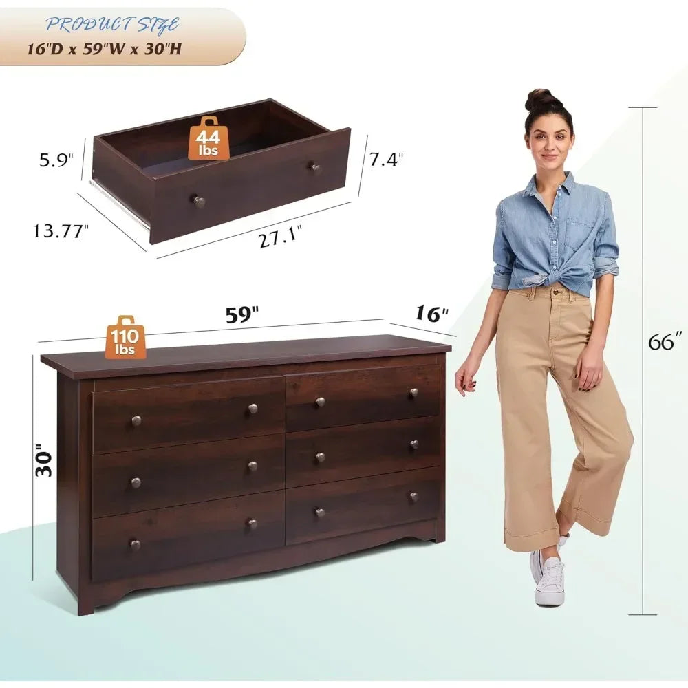 Modern Large Wood Dresser