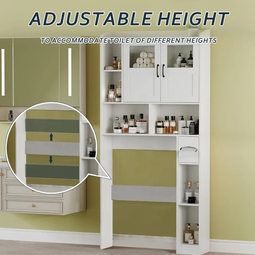 Over Toilet Cabinet - Adjustable Restroom Organizer