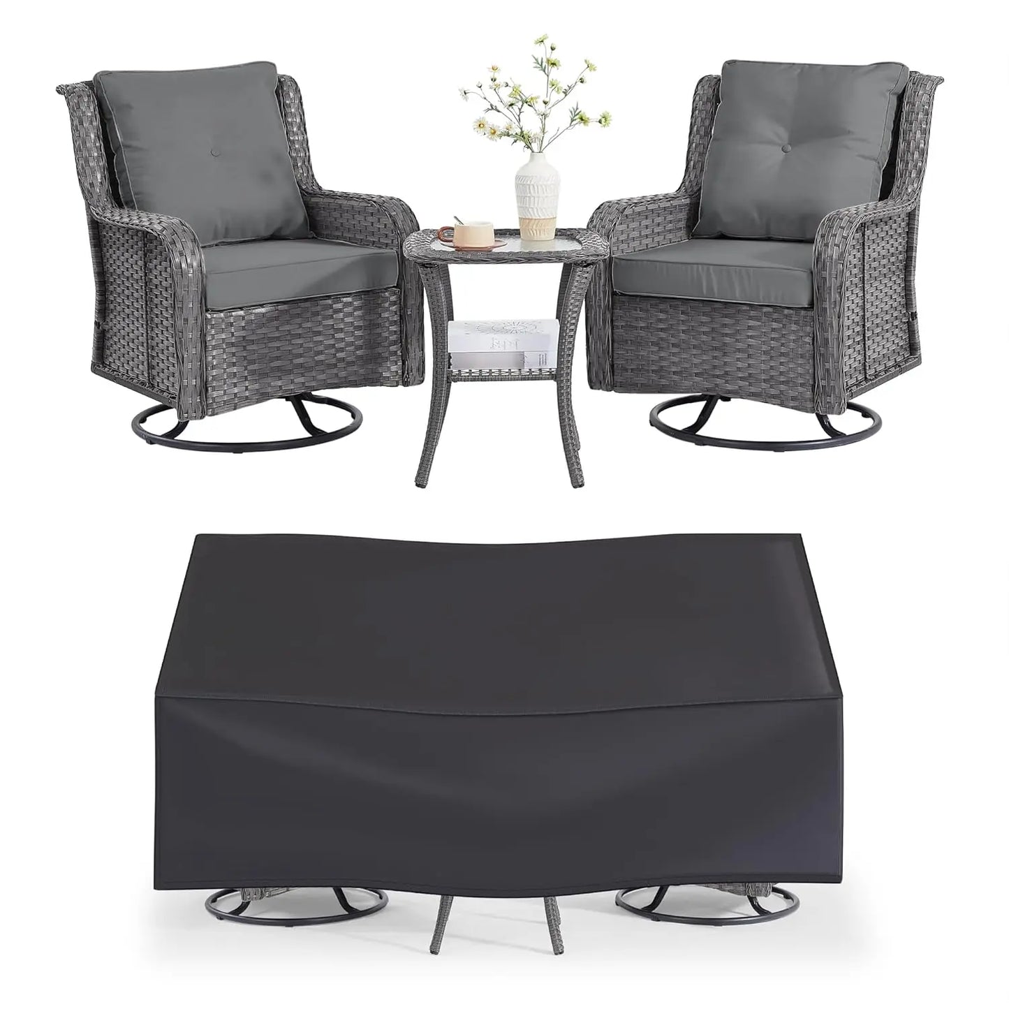 360 Swivel Patio Set  Garden Porch Backyard , Custom