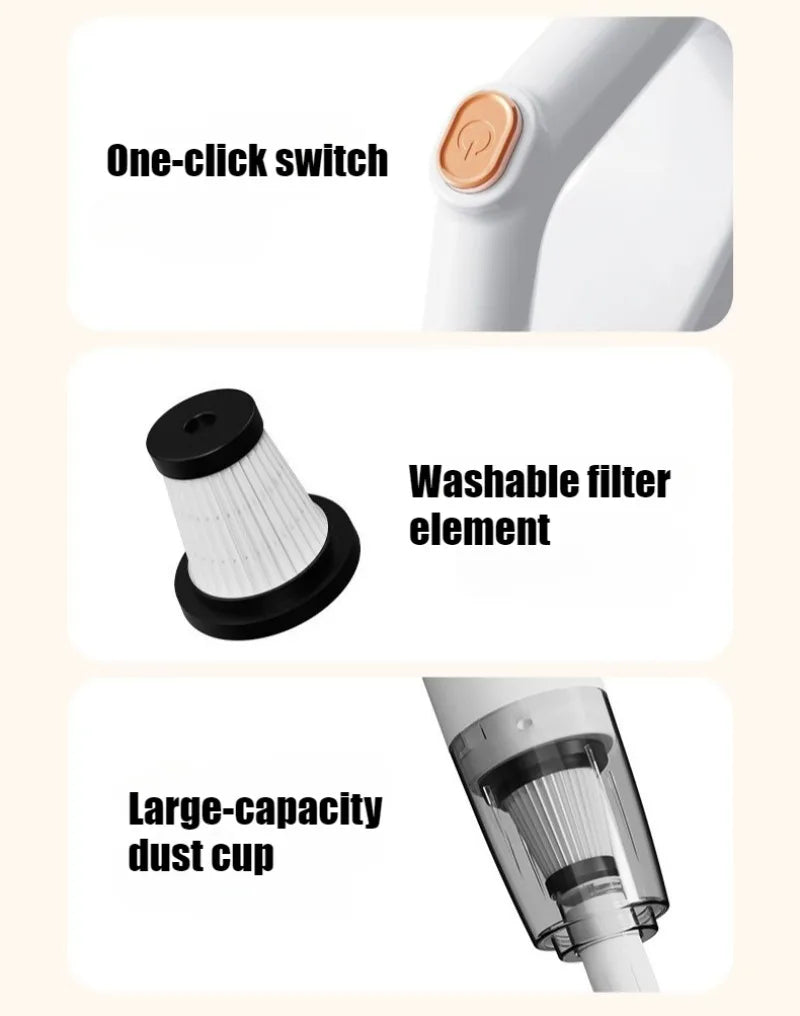 Lightweight Strong Suction Power Wet Dry Dual-use Wireless Cleaner